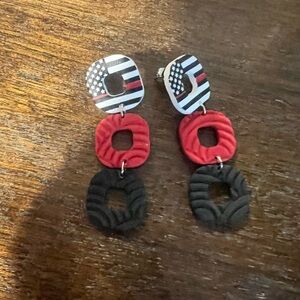 Fire department earrings